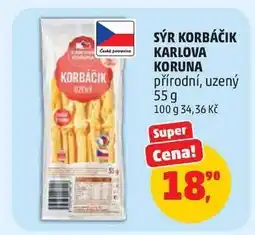 Penny Market SÝR KORBÁČIK KARLOVA KORUNA nabídka