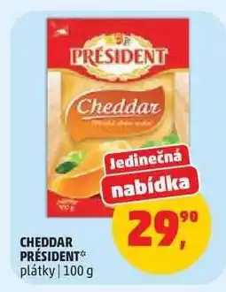 Penny Market CHEDDAR PRÉSIDENT plátky nabídka