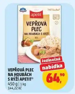 Penny Market Vepřová plec na houbách s rýží Apetit nabídka