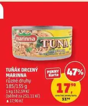 Penny Market TUŇÁK DRCENÝ MARINNA nabídka