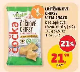 Penny Market LUŠTĚNINOVÉ CHIPSY VITAL SNACK nabídka