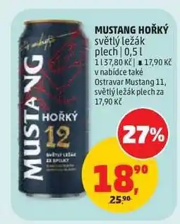 Penny Market MUSTANG HOŘKÝ světlý ležák plech nabídka