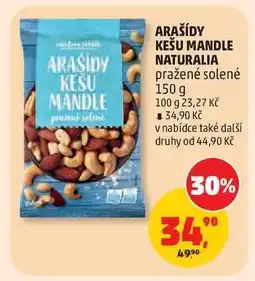 Penny Market ARAŠÍDY KEŠU MANDLE NATURALIA nabídka