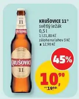 Penny Market Krušovice 11 světlý ležák 0,5l nabídka