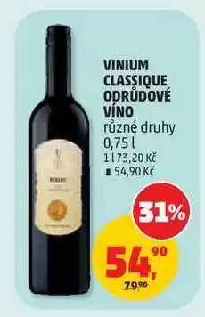 Penny Market VINIUM CLASSIQUE ODRŮDOVÉ VÍNO nabídka