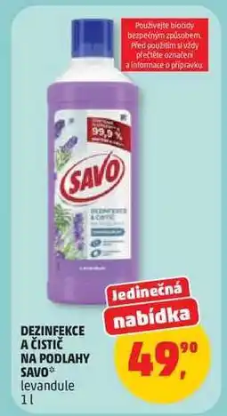 Penny Market DEZINFEKCE A ČISTIČ NA PODLAHY SAVO nabídka