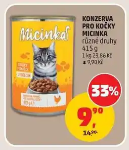 Penny Market KONZERVA PRO KOČKY MICINKA nabídka