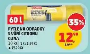 Penny Market Pytle na odpadky s vůní citronu Clina nabídka