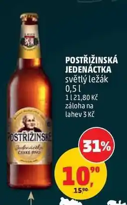 Penny Market Postřižinská Jedenáctka světlý ležák 0,5 l nabídka