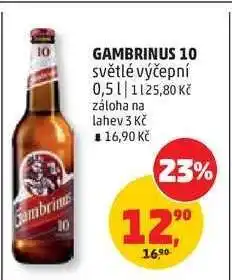 Penny Market GAMBRINUS 10 světlé výčepní 0,5 l nabídka
