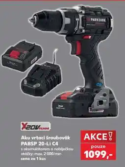 Kaufland Aku vrtačí šroubovák PABSP 20-Li C4 nabídka