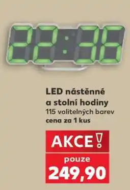 Kaufland LED nástěnné a stolní hodiny nabídka