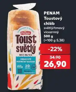 Kaufland PENAM Toustový chléb světlý/tmavý vícezrnný nabídka