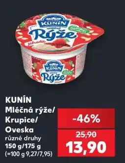 Kaufland KUNÍN Mléčná rýže/krupice/Oveska nabídka