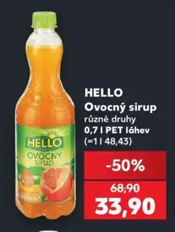 Kaufland Hello Ovocný sirup nabídka