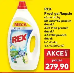 Kaufland REX Prací gel/kapsle nabídka