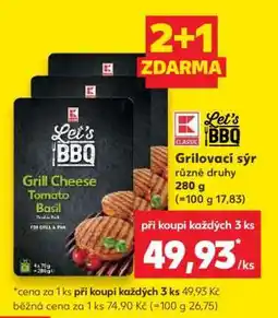 Kaufland Grilovací sýr Let's BBQ nabídka
