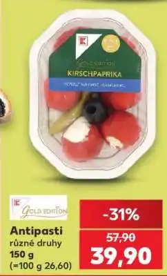 Kaufland Antipasti různé druhy nabídka