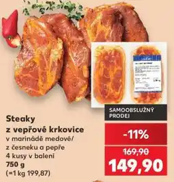 Kaufland Steaky z vepřové krkovice nabídka