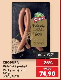Kaufland CHODURA Vídeňské párky/ Párky se sýrem nabídka