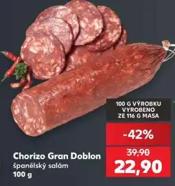 Kaufland Chorizo Gran Doblon nabídka