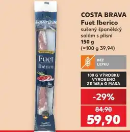 Kaufland Costa Brava Fuet Iberico nabídka