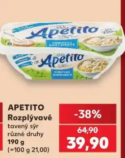 Kaufland APETITO Rozpývavé tavený sýr různé druhy nabídka