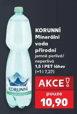 Kaufland KORUNNÍ Minerální voda přírodní nabídka