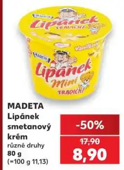Kaufland MADETA Lipánek smetanový krém nabídka