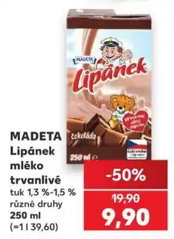 Kaufland MADETA LIPÁNEK MLÉKO TRVANLIVÉ nabídka