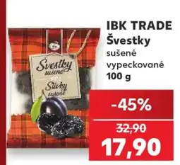 Kaufland IBK TRADE Švestky sušené, vypeckované 100 g nabídka