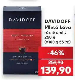Kaufland DAVIDOFF Mletá káva nabídka