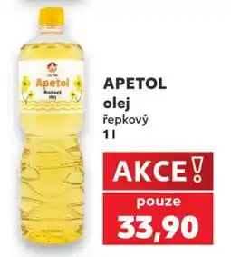 Kaufland APETOL olej řepkový 1l nabídka
