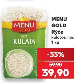 Kaufland MENU GOLD Rýže kulatozrnná 1 kg nabídka