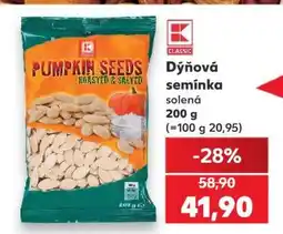 Kaufland Dýňová semínka solená nabídka