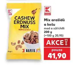 Kaufland Mix arašídů a kešu nabídka