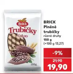 Kaufland BRICK Plněné trubičky nabídka