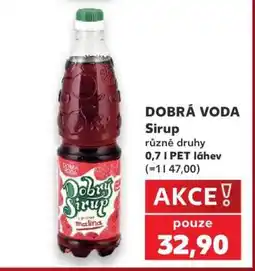 Kaufland DOBRÁ VODA Sirup nabídka