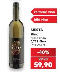 Kaufland SIESTA Víno nabídka