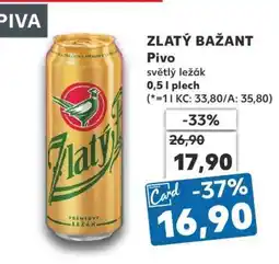 Kaufland ZLATÝ BAŽANT Pivo nabídka