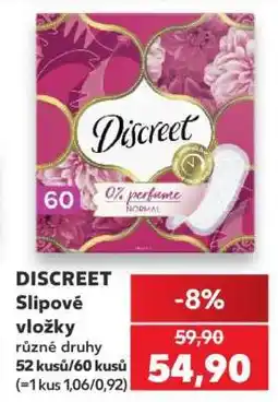 Kaufland Discreet Slipové vložky nabídka