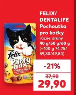 Kaufland FELIX/ DENTALIFE Pochoutka pro kočky nabídka