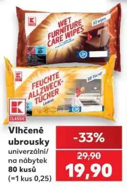 Kaufland Vlhčené ubrousky univerzální/na nábytek nabídka