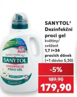 Kaufland SANYTOL Dezinfekční prací gel nabídka