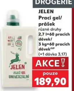 Kaufland JELEN Prací gel/prášek nabídka