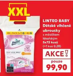 Kaufland Linteo Baby dětské vlhčené ubrousky nabídka
