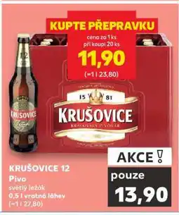 Kaufland KRUŠOVICE 12 Pivo nabídka