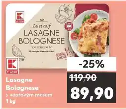 Kaufland Lasagne bolognese nabídka