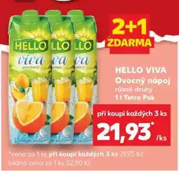Kaufland Hello Viva ovocný nápoj nabídka