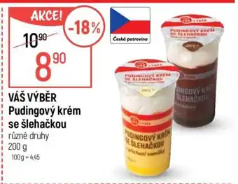 Globus VÁŠ VÝBĚR Pudingový krém se šlehačkou nabídka